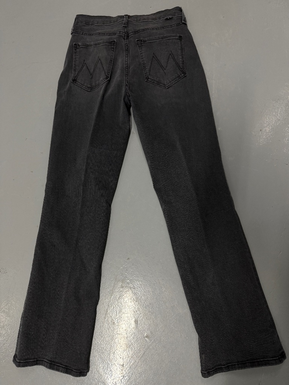 MOTHER The Tripper Ankle jeans size 27 button fly black bootcut charcoal gray